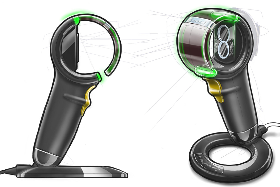 Motorola，brand，Scanner，Scanning gun，Hand drawn，